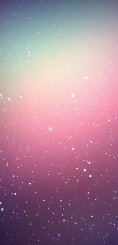 Pastel starry mobile wallpaper with soft gradient hues.