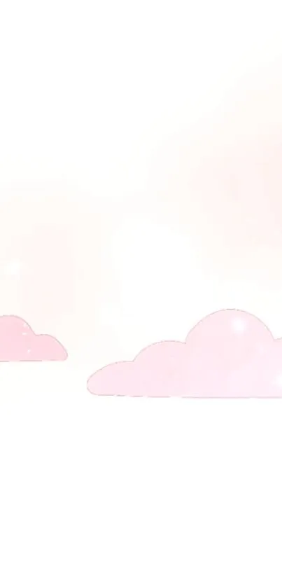 Light pink clouds on a minimalist background.