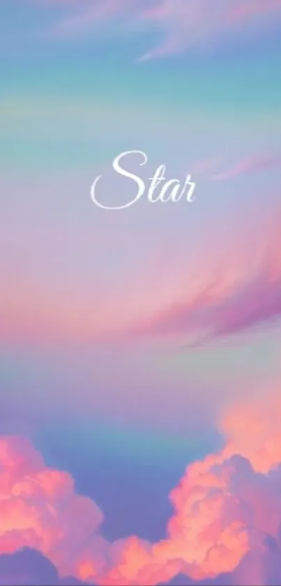 Pastel sky wallpaper with dreamy clouds and calming hues.