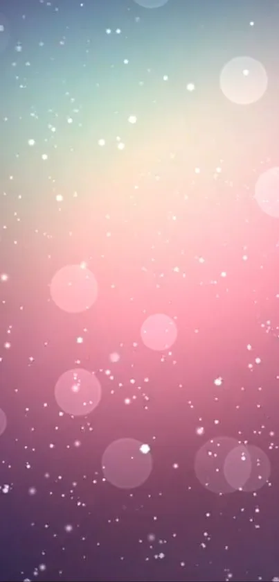 Dreamy gradient wallpaper with sparkles in soft pastel colors.