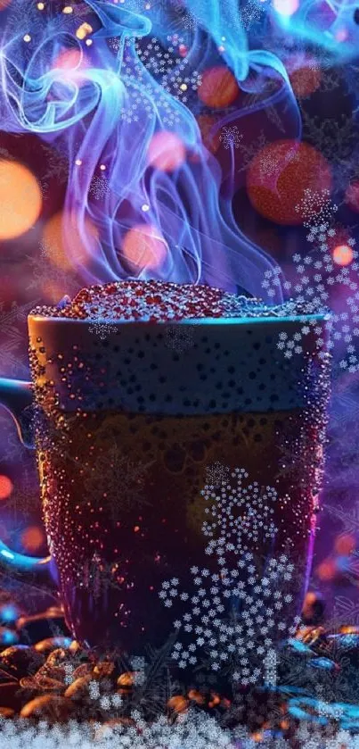 Drinkware Purple Light Live Wallpaper