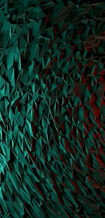 Dynamic abstract wallpaper with teal and red hues.