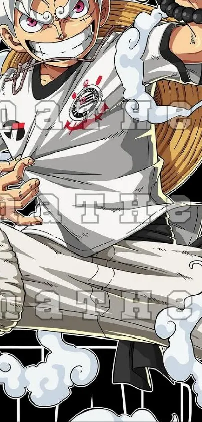 Anime character in action with vibrant colors.