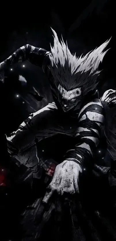 Dynamic anime character on a dark background.