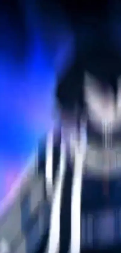 Blurred anime character with blue background.