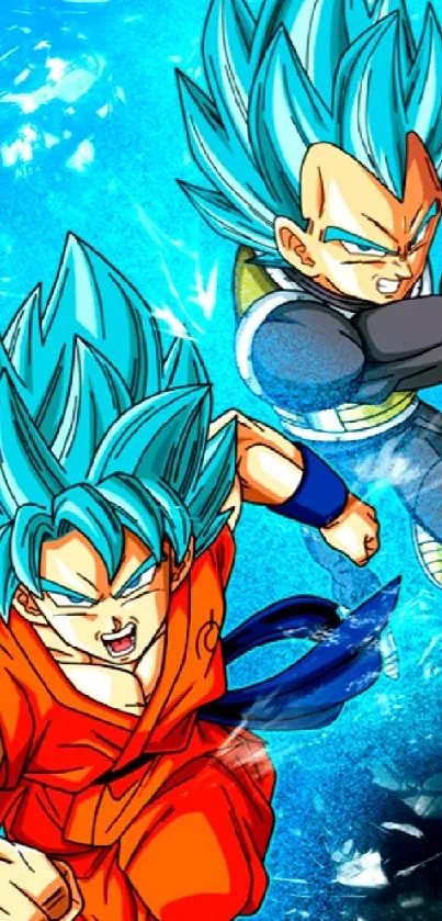 Dragon Ball Super wallpaper featuring vibrant anime characters.