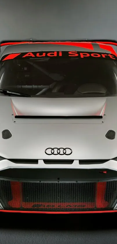 Front view of Audi Sport car in dynamic wallpaper.