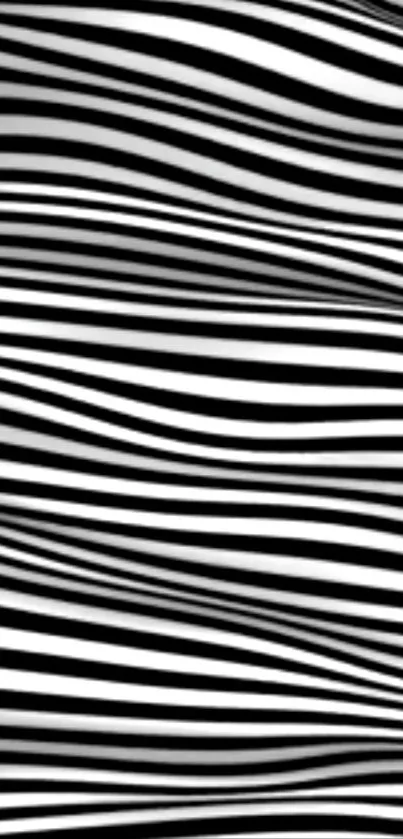 Black and white wave pattern wallpaper.