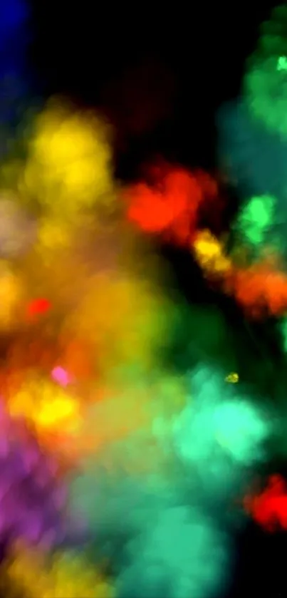 Vibrant multicolor abstract art wallpaper for mobile with dynamic patterns.