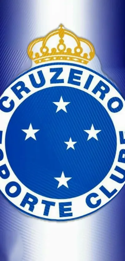 Cruzeiro Esporte Clube emblem with blue background.