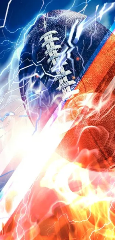 Electrifying football wallpaper with vibrant energy and dynamic design features.