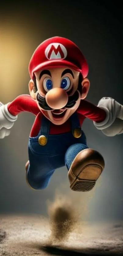 Dynamic gaming character in action amid vibrant colors.