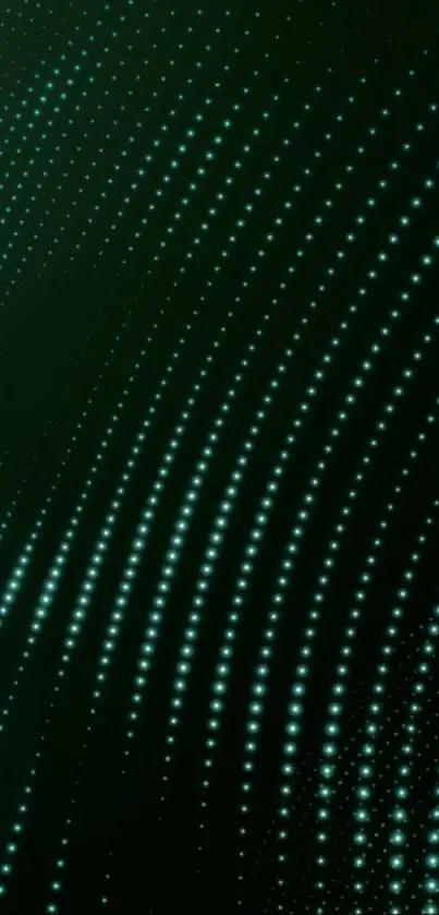 Dynamic green dots pattern wallpaper design.