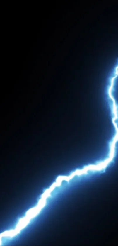 Vivid lightning bolt against dark sky wallpaper.