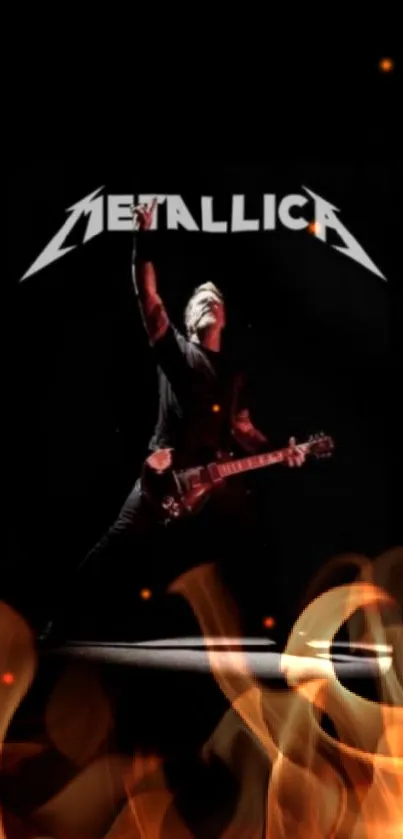 Metallica live performance mobile wallpaper.