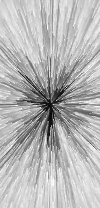 Abstract monochrome radial phone wallpaper with dynamic gray design.