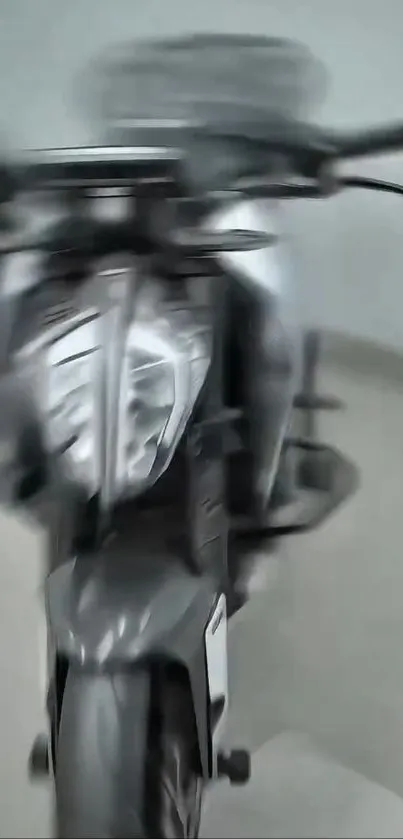 Blurred motorcycle in motion for dynamic effect.