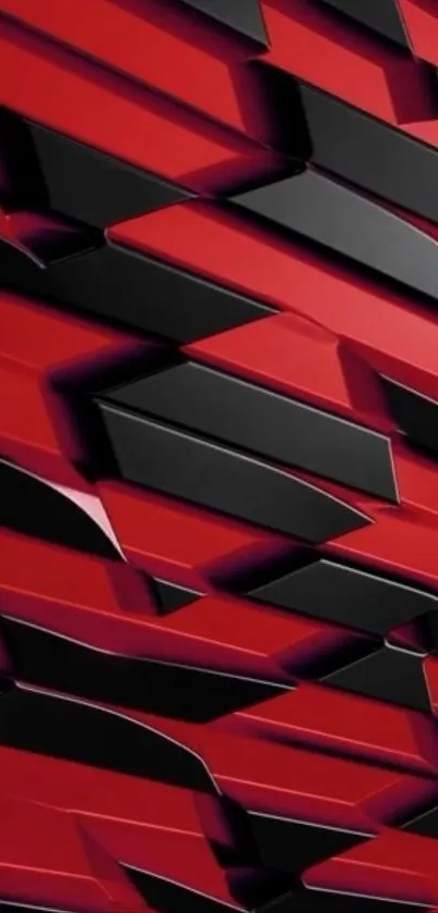Red and black geometric abstract wallpaper for mobile.