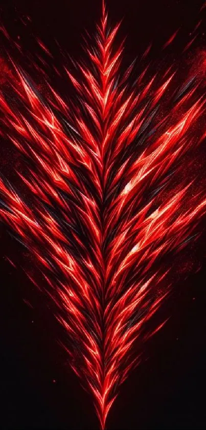 Dynamic red abstract wallpaper with vibrant energy design.