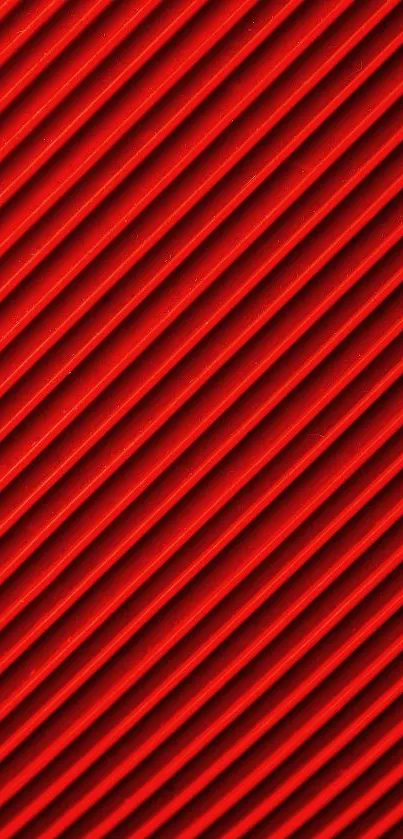 Vibrant red wallpaper with dynamic diagonal lines for mobile.