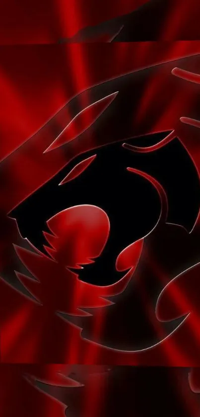 Bold red panther mobile wallpaper featuring dynamic design.