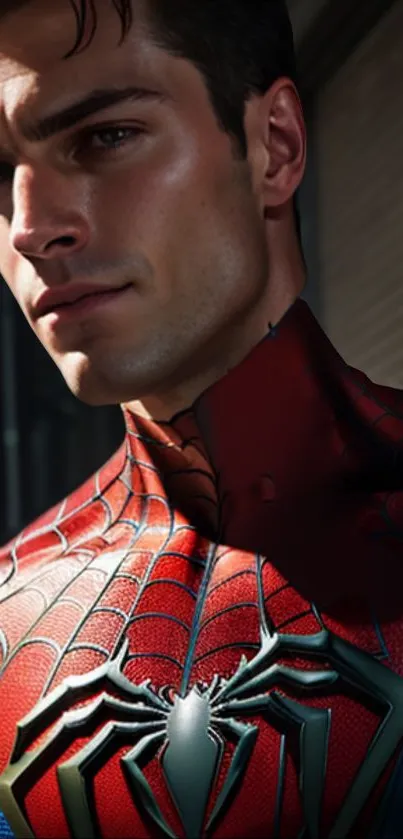 Dynamic Spider-Man suit with vibrant colors in high definition.