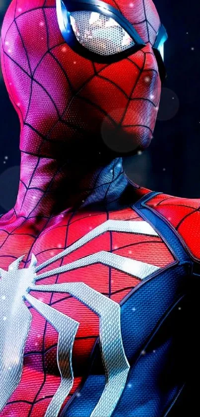 Dynamic Spider-Man wallpaper with vibrant red and blue suit.