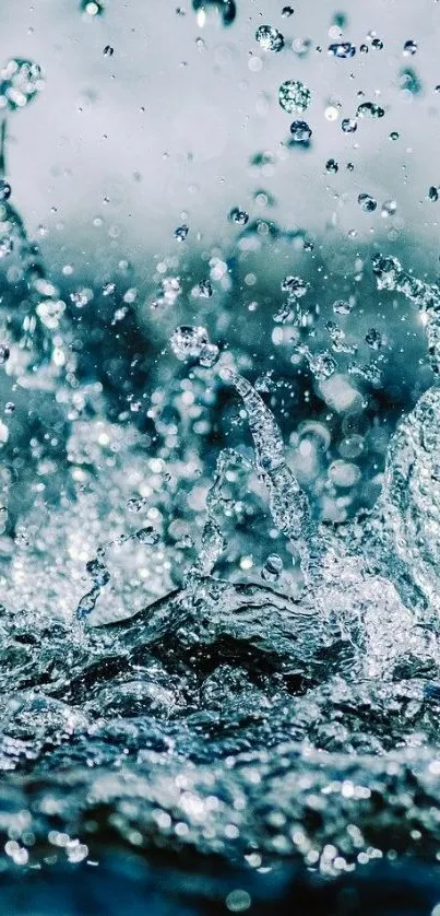 Invigorating splash water wallpaper for mobile.