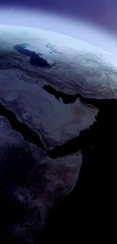 View of Earth from space showcasing the Arabian Peninsula in vivid colors.