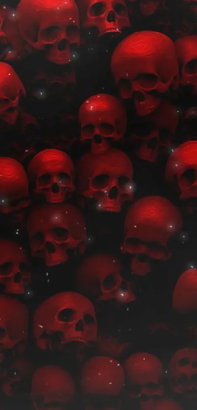 Dark red skull wallpaper design for mobile.