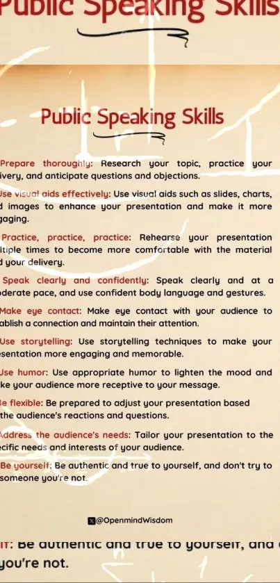 Public speaking skills guide with tips and techniques