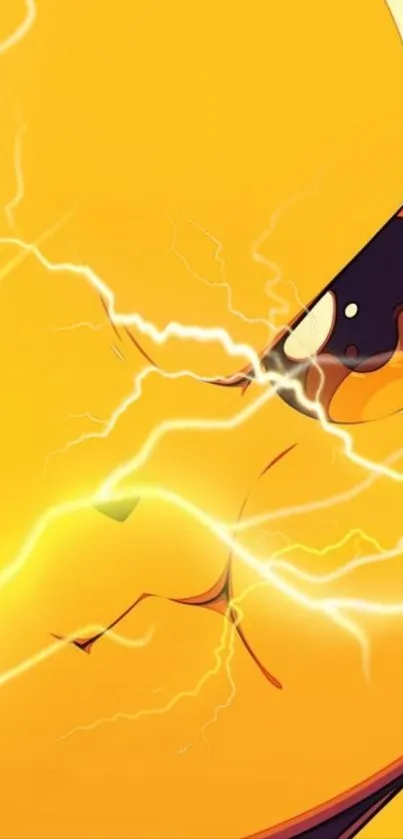 Anime character with electric energy and lightning effect wallpaper.
