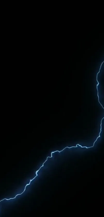 Striking electric blue lightning on dark background wallpaper.