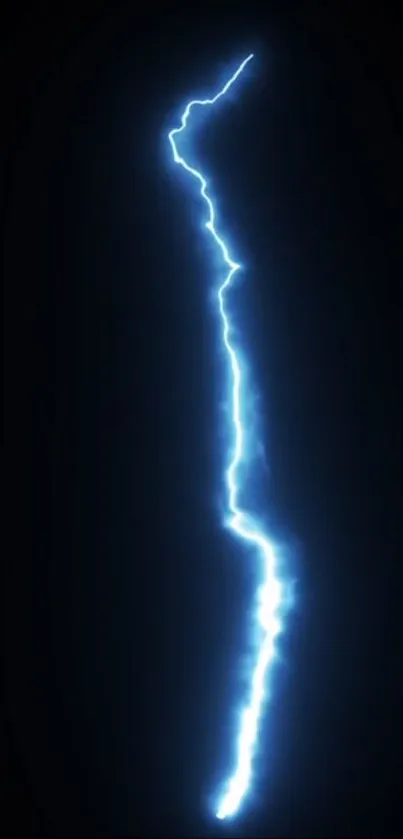 Electric blue lightning bolt against dark background wallpaper.