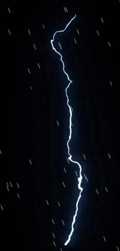 Electric lightning bolt on a dark background wallpaper.