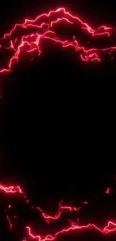 Electric red aura on black background wallpaper.