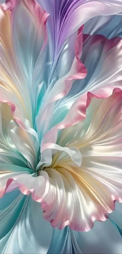 Abstract floral wallpaper with pastel shades and elegant textures.