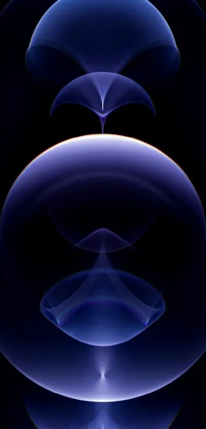 Elegant abstract wallpaper with glowing spheres on a dark background.