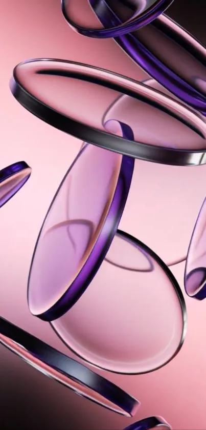 Abstract mobile wallpaper with optical lenses.