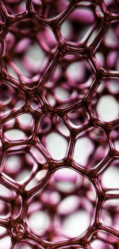 Elegant abstract pink network wallpaper with intricate patterns.