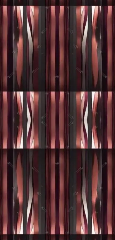 Abstract maroon striped wallpaper design.