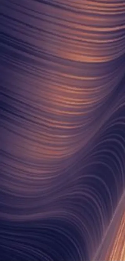 Elegant abstract wallpaper with purple waves and smooth gradient.