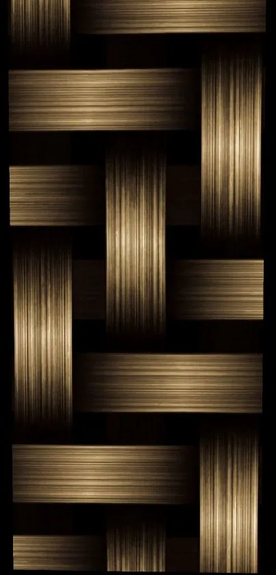 Abstract woven metallic wallpaper design