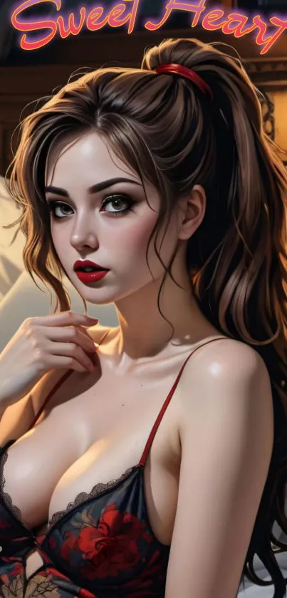 Elegant anime character in a serene setting, perfect for wallpapers.