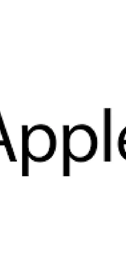 Minimalist Apple logo wallpaper in black and white for mobile devices.