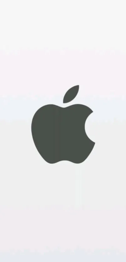 Minimalist Apple logo on a soft gradient background wallpaper.