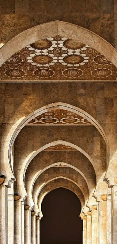 Elegant archway architecture with intricate patterns.