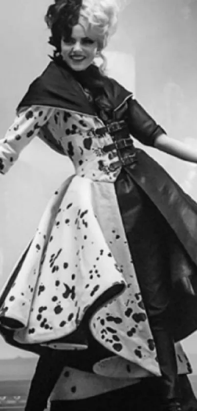 Monochrome artistic figure, elegant pose.