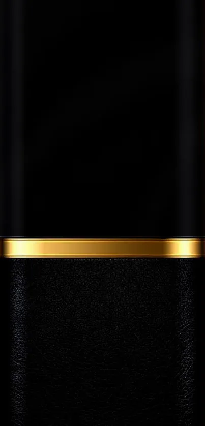 Elegant black and gold phone wallpaper with luxurious accents.