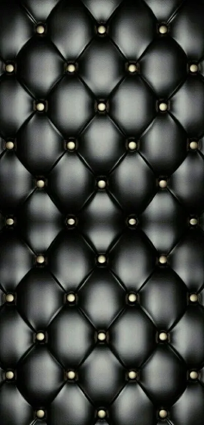 Elegant black leather texture wallpaper for mobile.